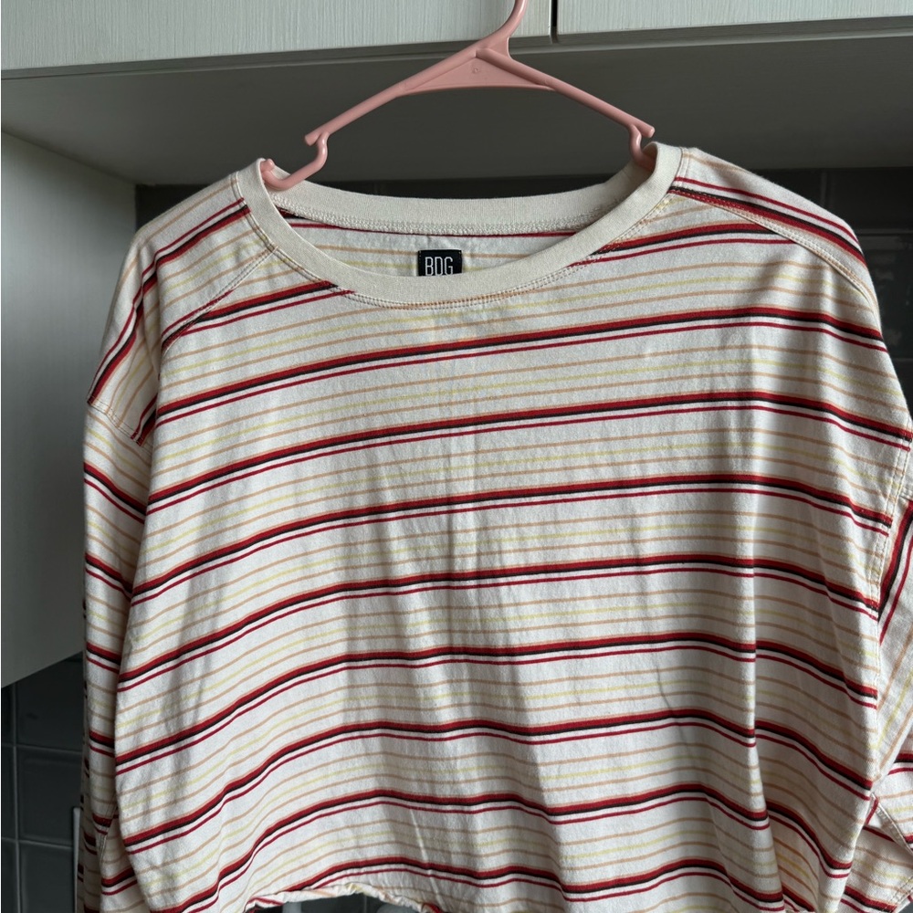 BDG Striped Long Sleeve Top